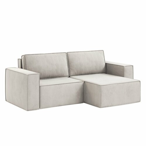 Угловой диван Лофт со спальным местом для гостиной с ящиком для хранения механизм еврокнижка молочный велюр велюр GALAXY мебель 250х160х87см 49290₽