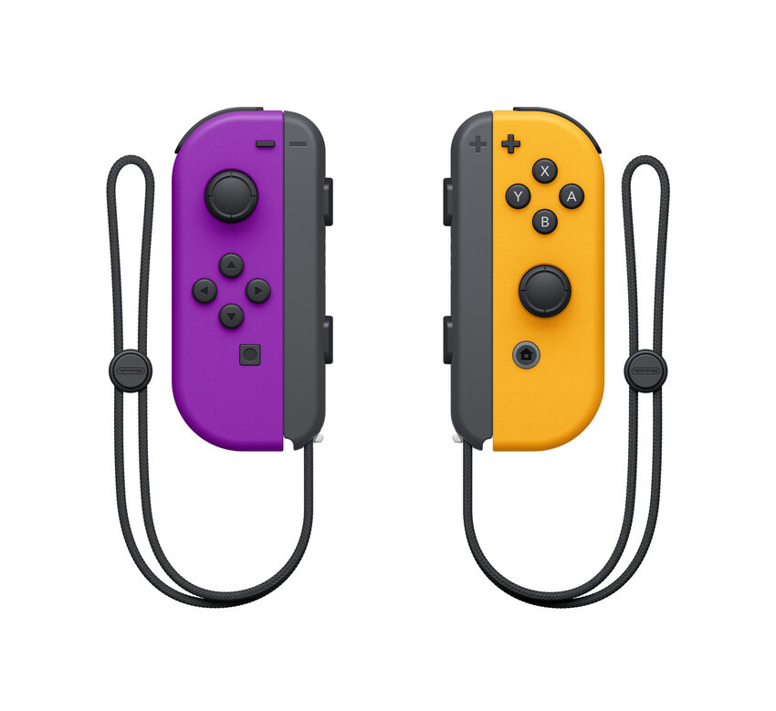 Два контроллера Joy-Con (неоновый фиолетовый / неоновый оранжевый) — фото 1
