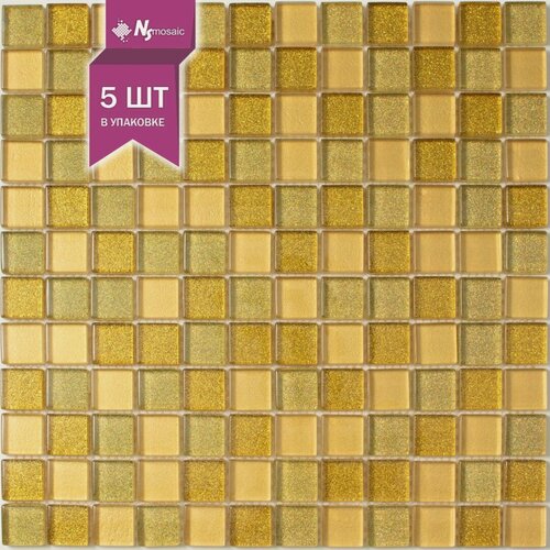 Изображение товара Мозаика стеклянная NSmosaic S-824, 298х298 мм, чип 23x23 мм, упаковка 5 шт