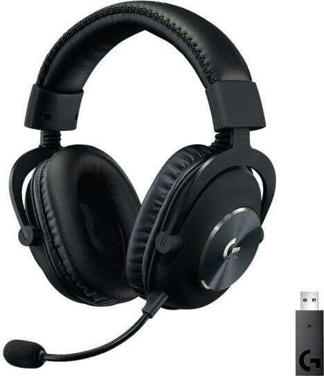 Наушники с микрофоном Logitech G Pro X черный 2м мониторные Radio оголовье (910-000909)