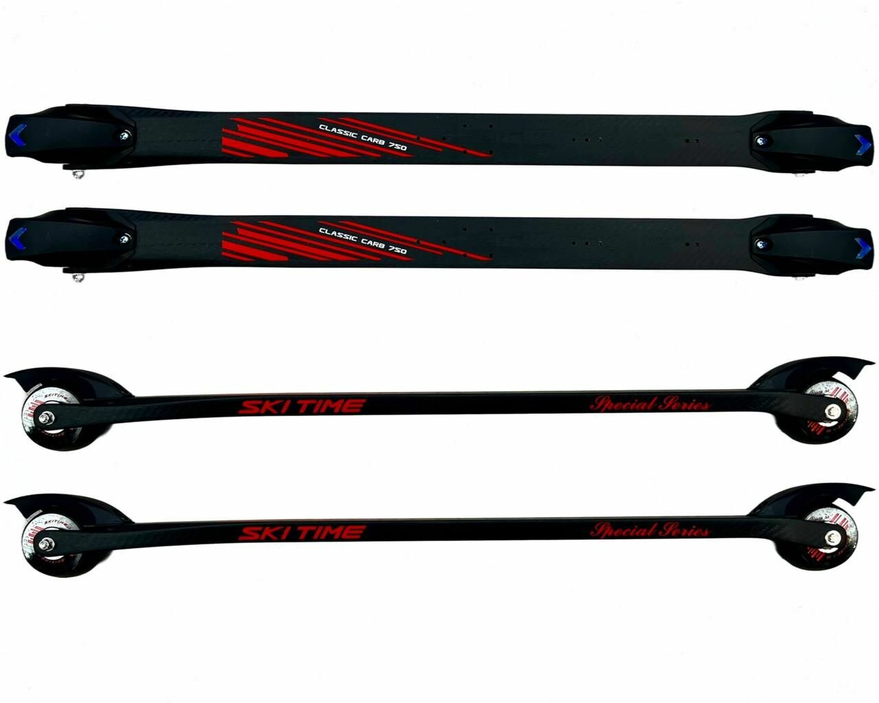 Лыжероллеры SKI TIME CL70-50 Carbon NEW Black/Red 750 (3)