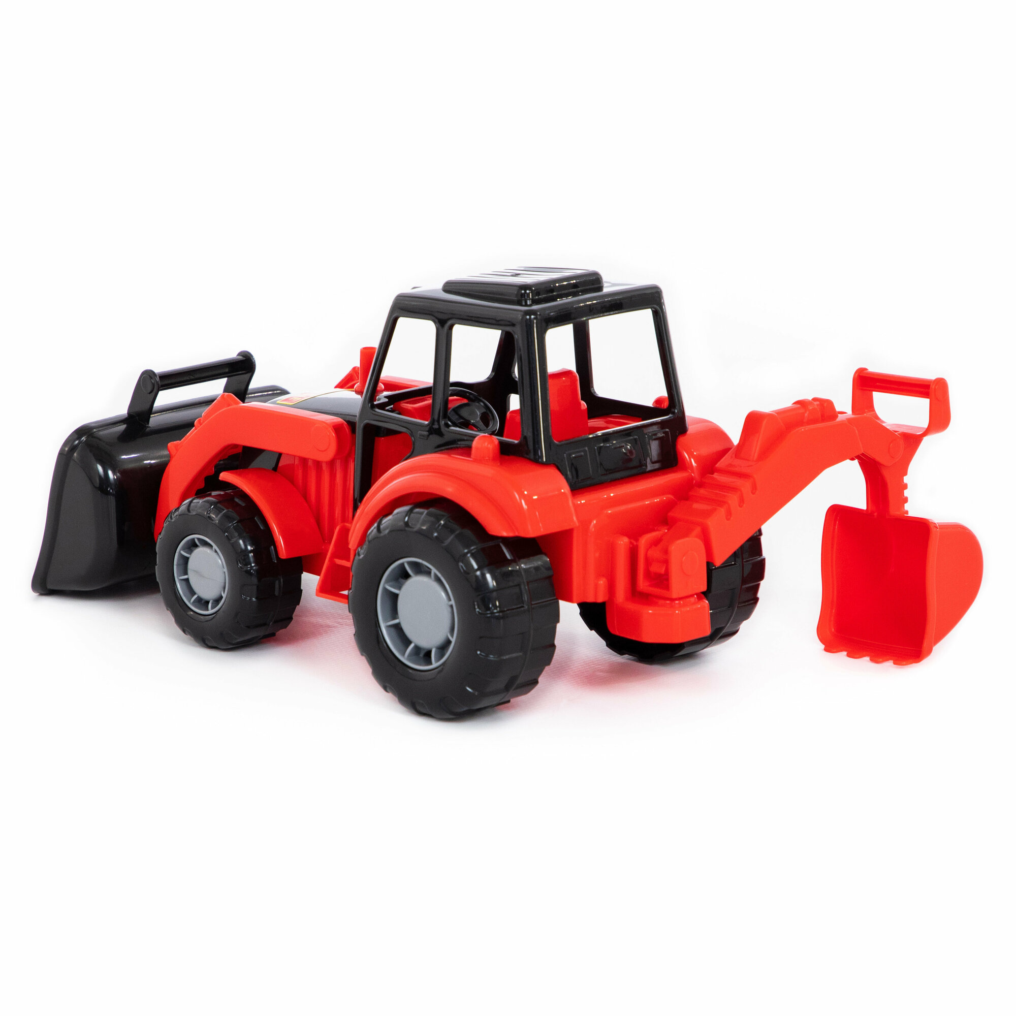 Игрушечный экскаватор-трактор Мастер Полесье, пластик, для мальчиков, от 3 лет — фото 1