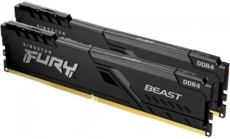 Оперативная память Kingston FURY Beast 32 ГБ (16 ГБ x 2 шт.) DDR4 3200 МГц DIMM CL16 KF432C16BB1K2/32