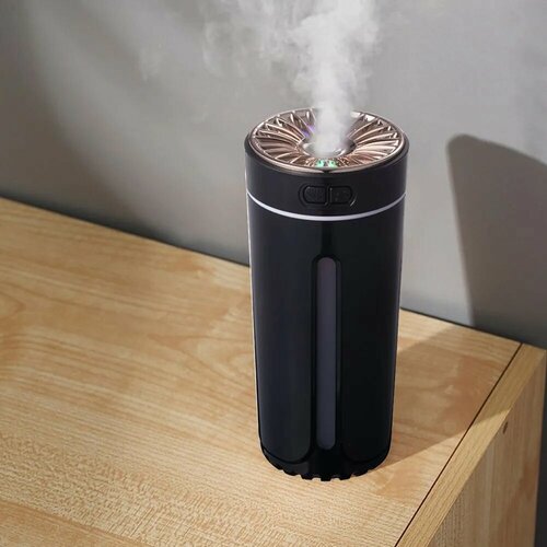 Увлажнитель воздуха с подсветкой для автомобиля дома аромадиффузор ароматизатор в машину черный 1299₽