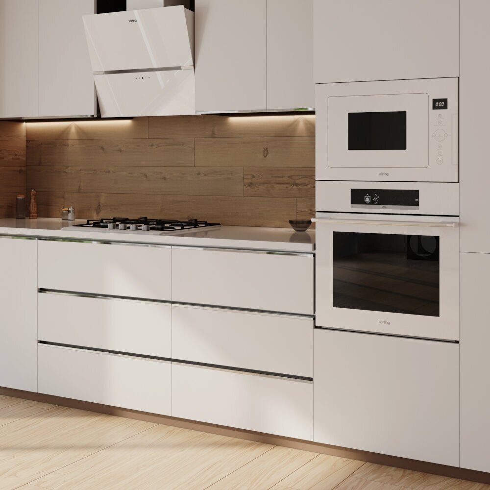Микроволновая печь встраиваемая Korting KMI 825 TGW White, белая