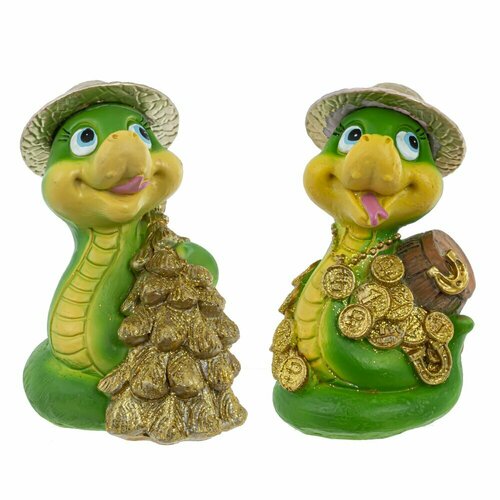 Копилка Змея символ года 2025, 6х6,5х11 см, 1шт из 2х видов KSM-806042