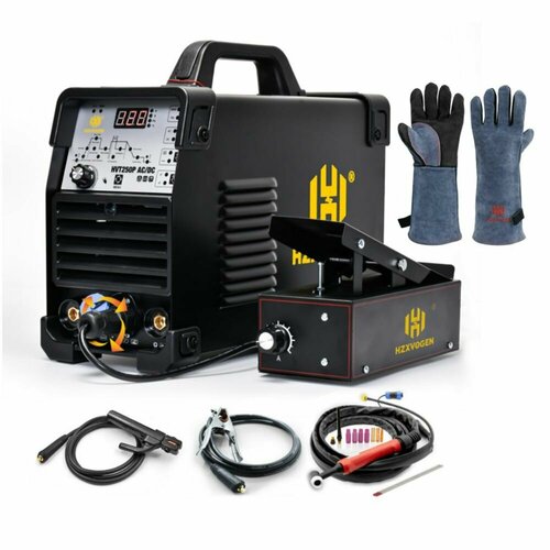 Сварочный Аппарат Инверторный Полуавтомат HZXVOGEN HVT250P AC/DC С Ножным Переключателем/Перчатками