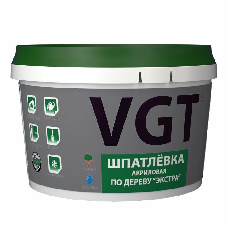 Шпатлевка по дереву VGT Экстра акриловая белая 1000 мл