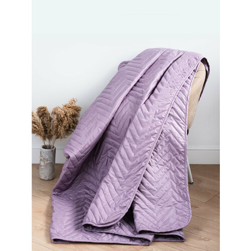 Покрывало стеганое Василиса Евро 210х240 см Полисатин Сирень 1900₽