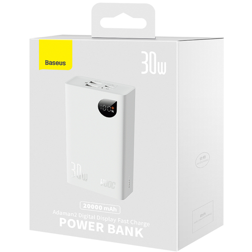 Powerbank Baseus Adaman2 20000mAh 2USB1USB-C 30W PPAD050002 белый 5150₽
