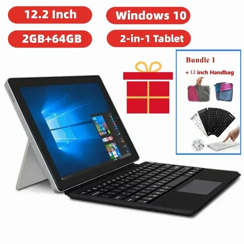 Планшет на Windows 10 со съемной клавиатурой, экран 12,2 дюйма, 2 Гб ...