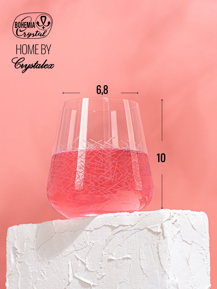 Набор стаканов Crystalex SANDRA Blizzard 6 штук 400мл, богемское стекло — фото 1