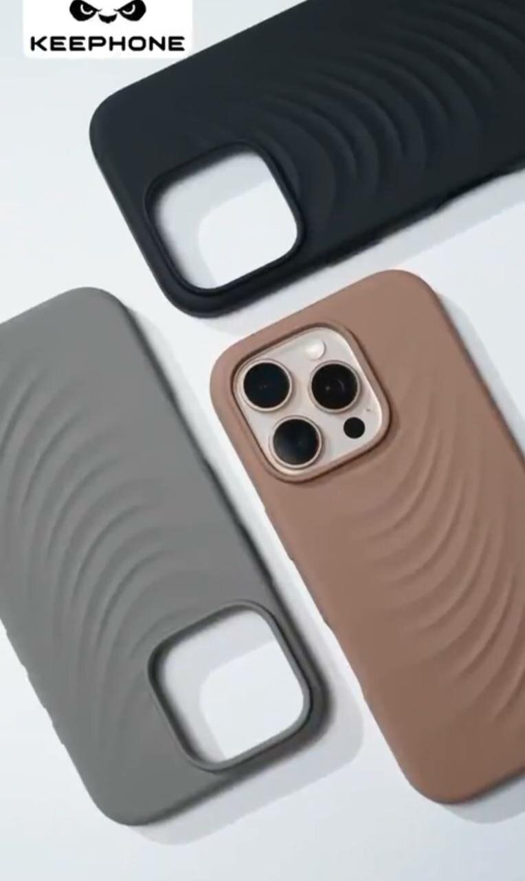Чехол для iPhone 16 Pro Max Keephone MagSafe Silicone Case Черный