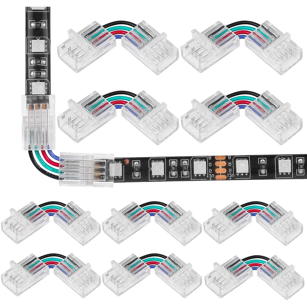 Разъемы для светодиодной ленты Viktorovna led connector, 4pin 8mm, 1 pack