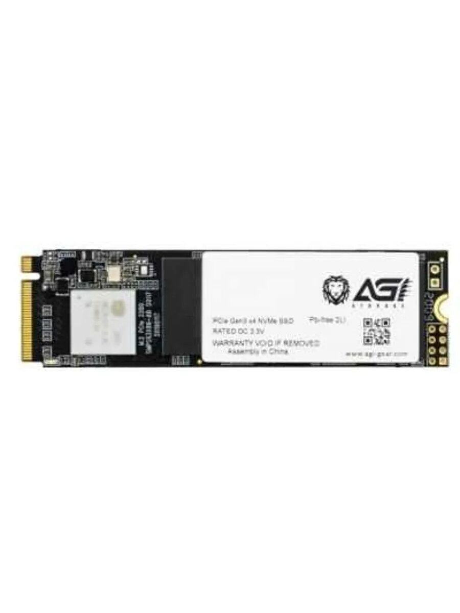Накопитель SSD M.2 2280 AGI AI218 2TB PCIe Gen 3x4 3D TLC 3060/1300MB/s IOPS 205K/276K MTBF 1.6M 512MB 100TBW 0,36DWPD Heat Sink RTL - фото №19
