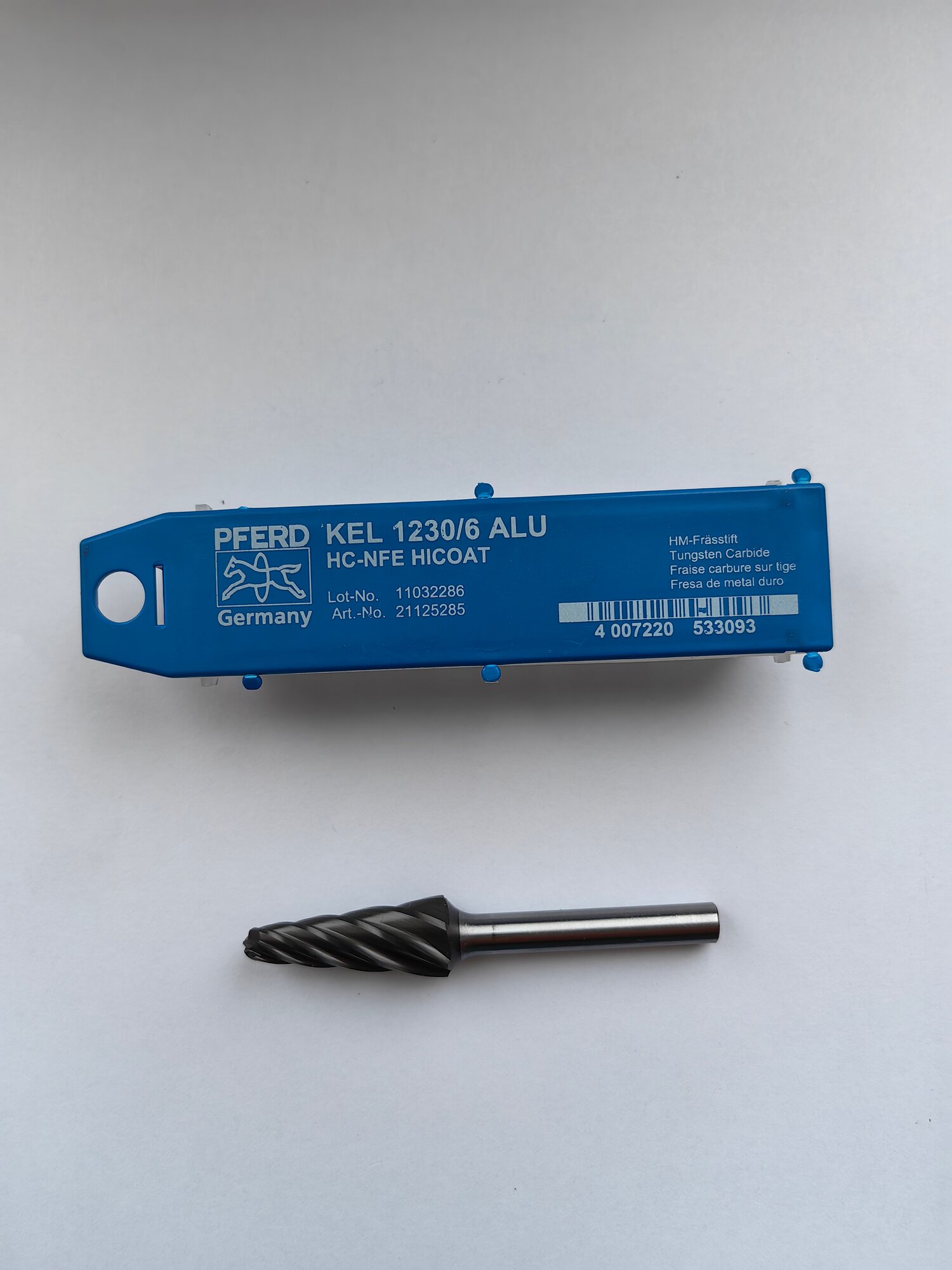 Борфреза Pferd HC NFE KEL 1230 6 ALU  бор фреза для алюминия  диаметр хвостовика 6 мм