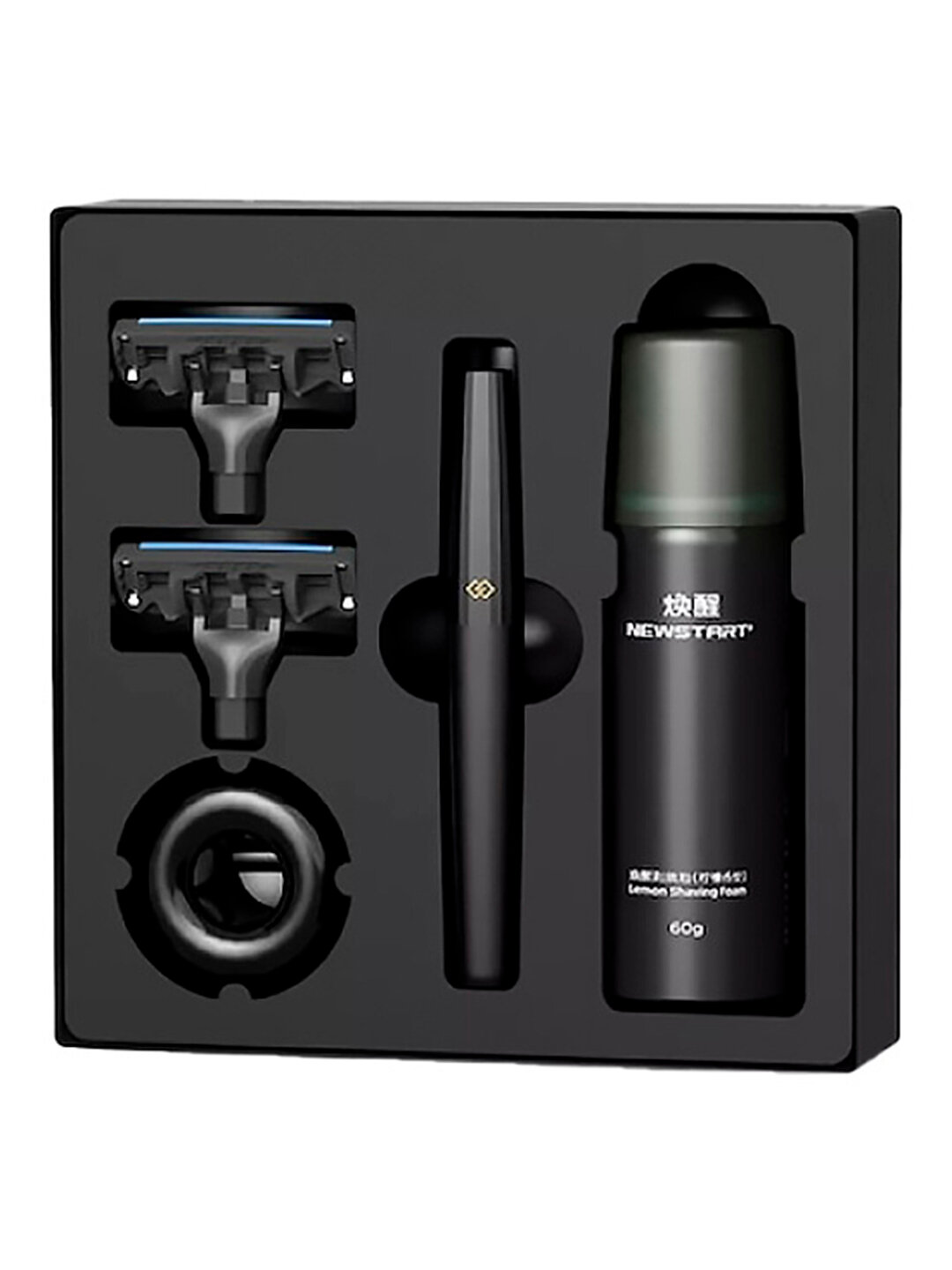 Xiaomi Набор для бритья Xiaomi Mijia Lemon Razor, алмазное гальваническое покрытие лезвий, H303 (Black)