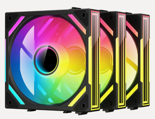 Изображение товара Вентиляторы для корпуса Xastra FS120B ARGB Reverse 3шт (FS120-3BA-SRX-GL)