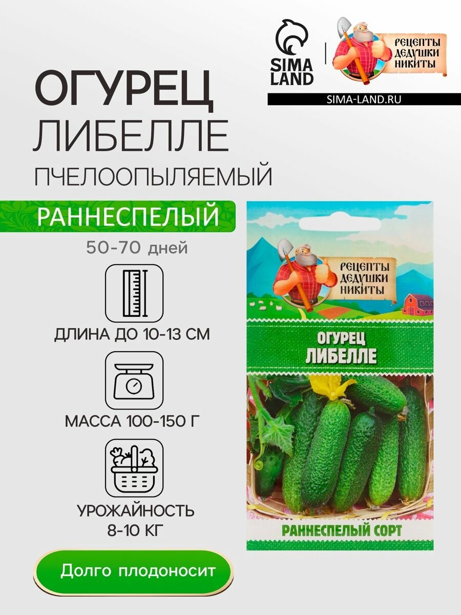 Семена Огурец 10 пачек "Либелле", 0,1 г