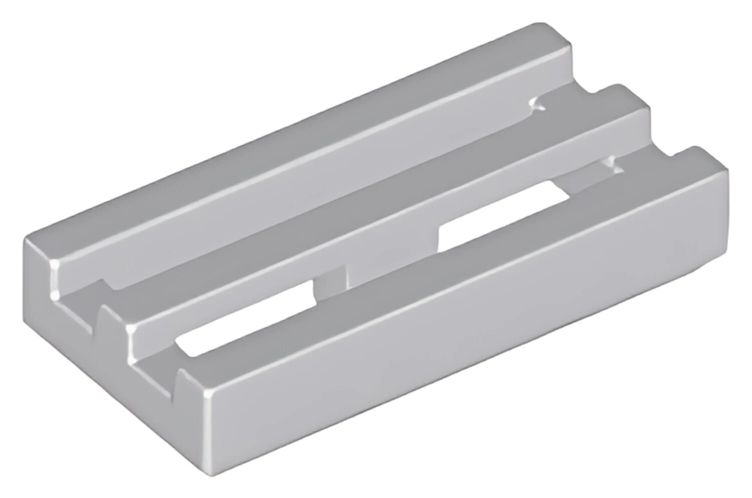 Деталь LEGO Lego Tile Modified 1 x 2 Grille with Bottom Groove / Lip 2412b Light Bluish Gray N