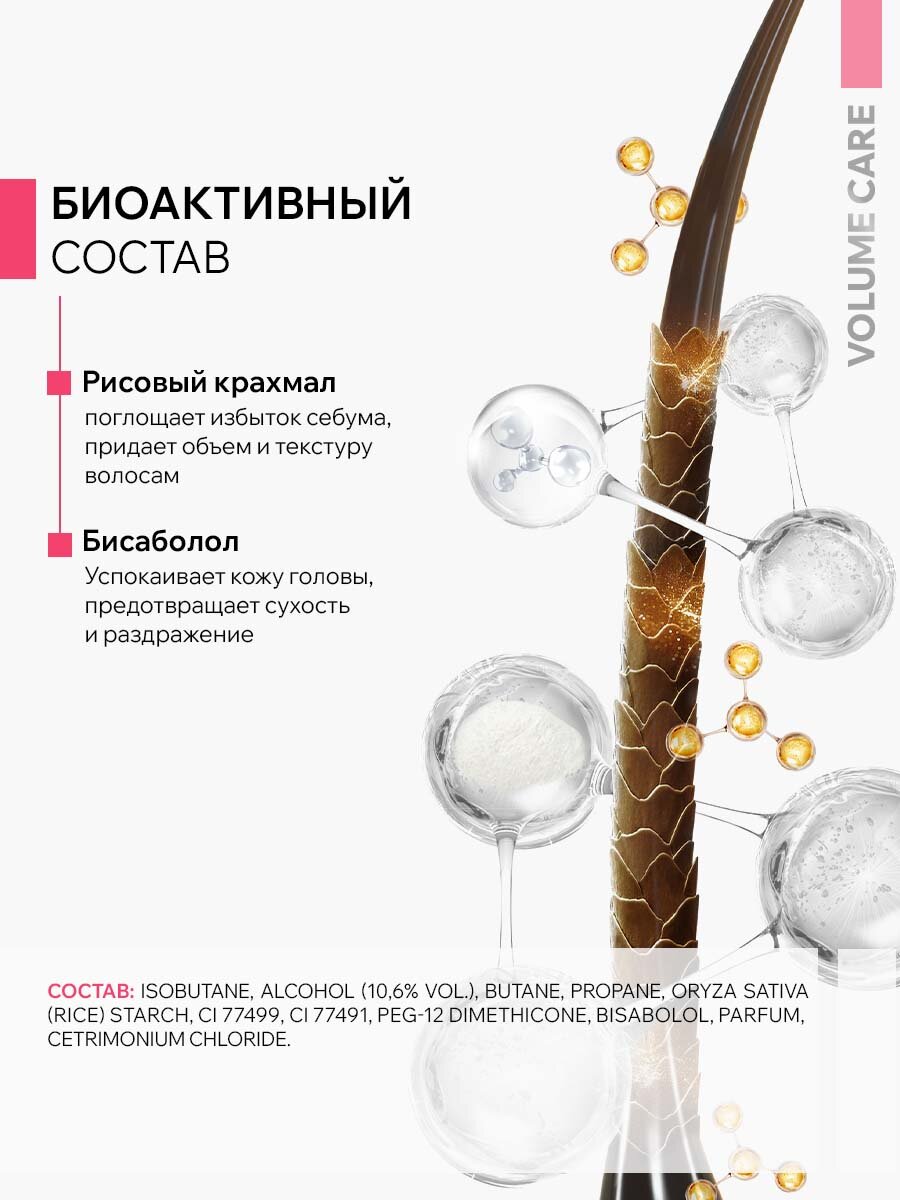 ARAVIA Сухой шампунь, для всех типов темных волос с рисовым крахмалом, 200 мл — фото 1