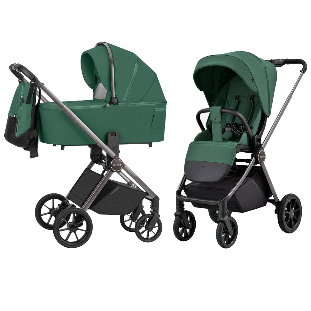 Коляска Carrello Ultra CRL-6525, универсальная, 2 в 1, всесезон, цвет Morning Green