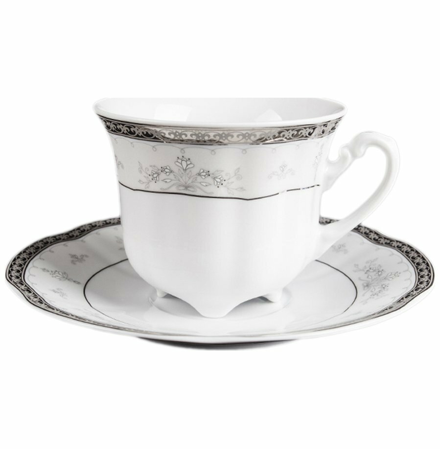 Блюдце 15 7 см 1 шт Cmielow  Болеро  Платиновый узор    211378