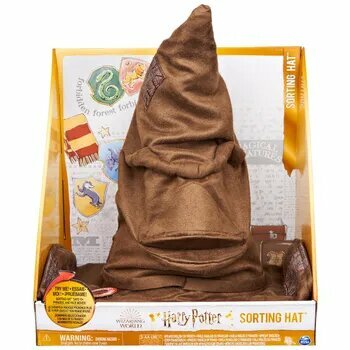 Spin Master Wizarding World Harry Potter Talking Sorting Hat / с 15 фразами для ролевых игр, детскими игрушками для детей в возрасте от 5 лет и старше. Говорящая волшебная шляпа-сортировщик
