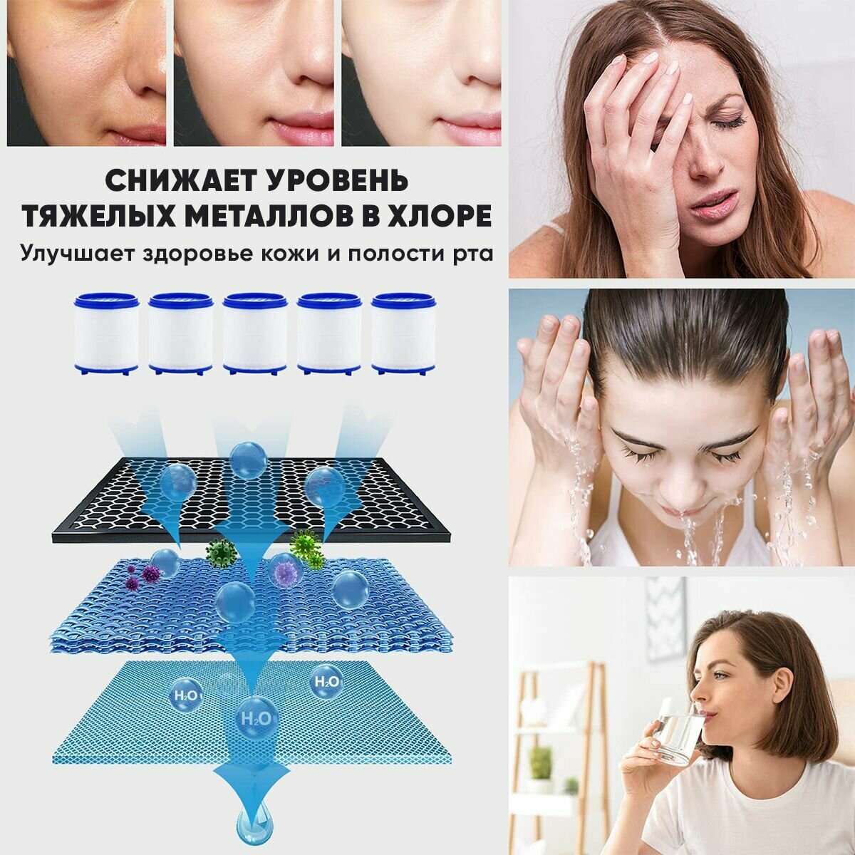 Кухонные Аэраторы Xiaomi Кран для кухни, насадка на кран для кухни, аэратор для смесителя, Аксессуары для очистки воды, универсальные размеры.