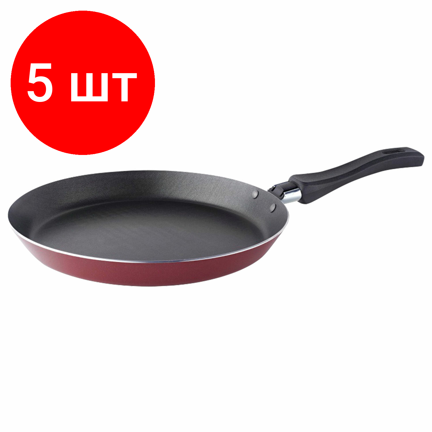 Комплект 5 шт Сковорода блинная 22 см антипригарное покрытие длинная ручка SCOVO Expert СЭ-039
