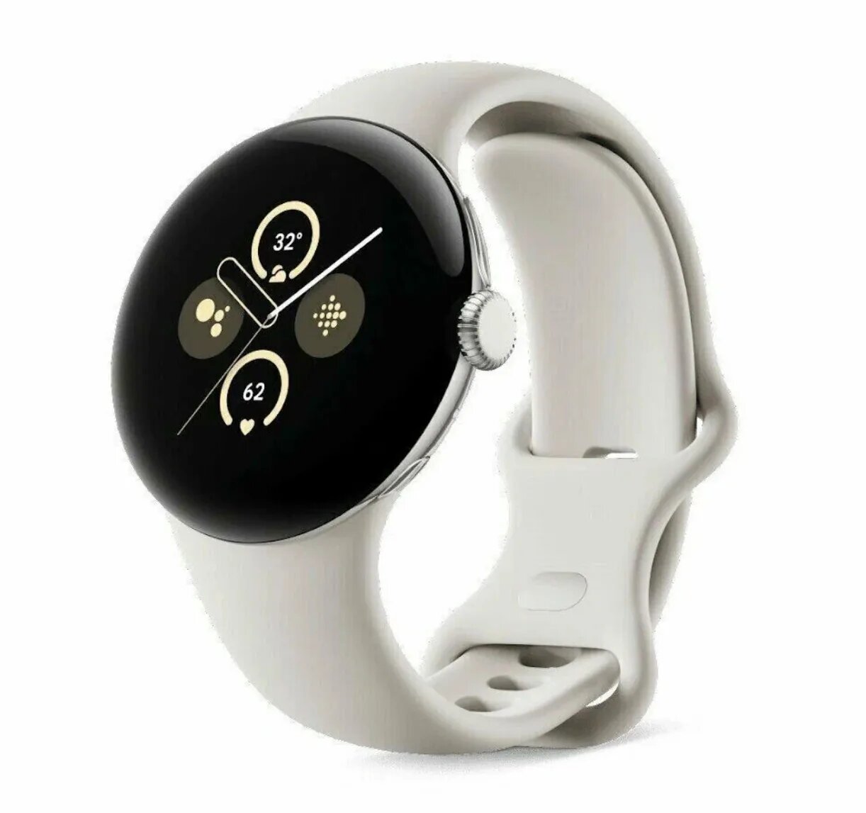 Google Pixel Watch 2 LTE + Bluetooth/Wi-Fi Matte Polished Silver/Porcelain