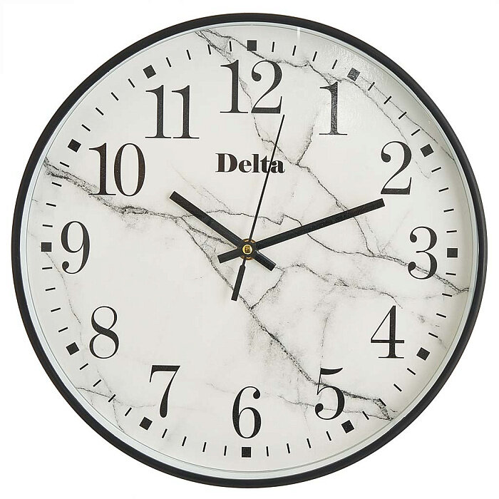 Часы настенные Delta DT7-0018, 30.0*30.0*4.5 см, плавный ход секундной стрелки