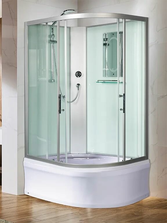 Душевая кабина без крыши WeltWasser WW500 HALLE 1201 L (1200х900х2170 мм), высокий поддон, левосторонняя