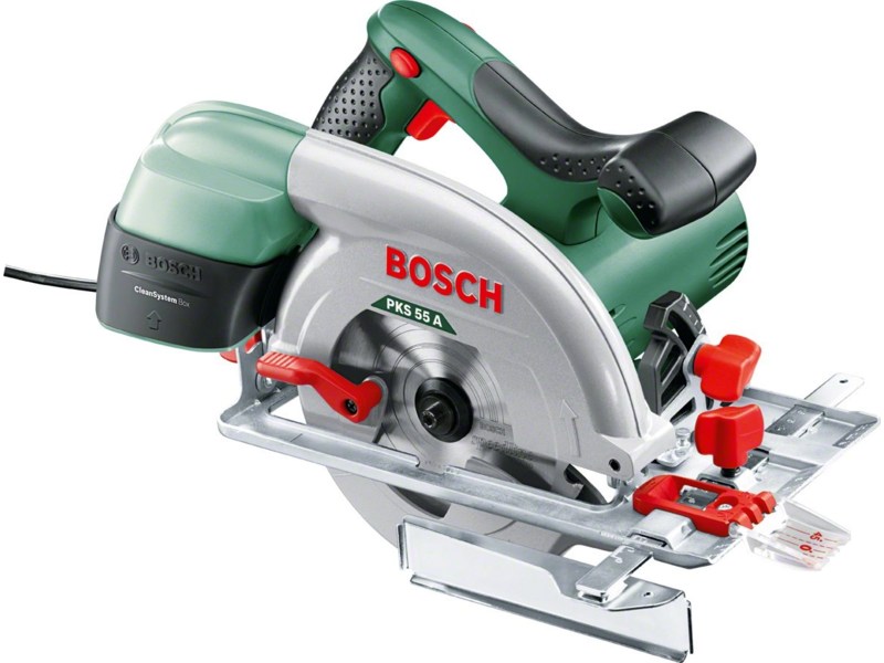 Циркулярная пила (дисковая) Bosch PKS 55 A 1200вт (ручная) D диска:160мм (0603501020)