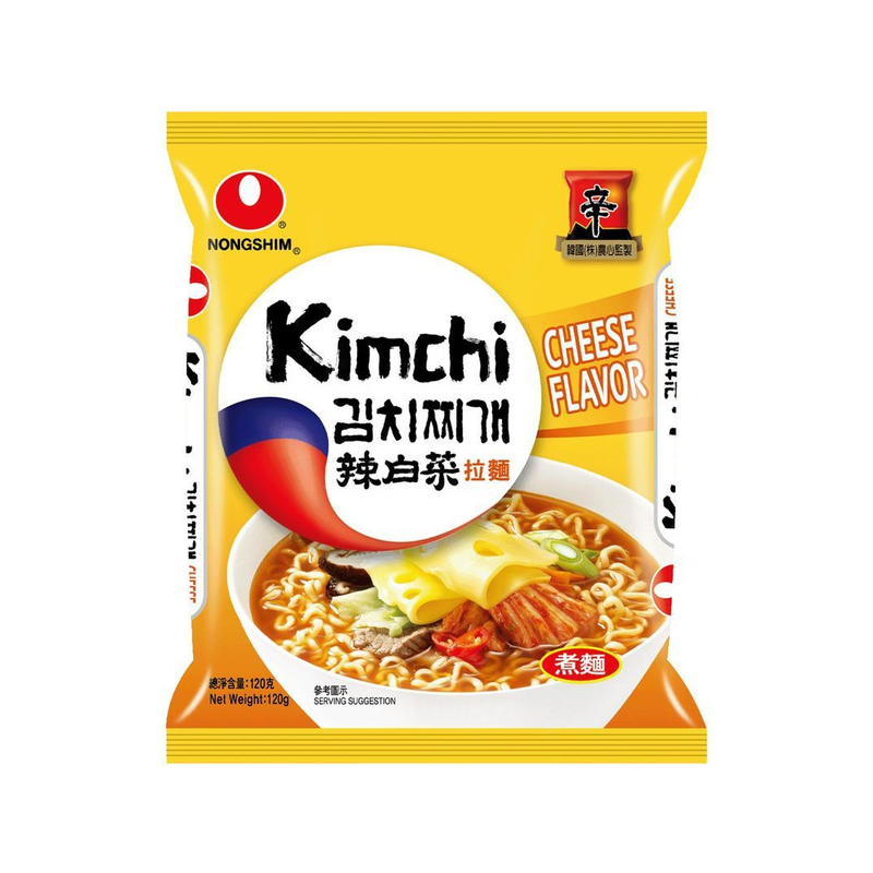 Лапша быстрого приготовления Nongshim Кимчи Рамен с сырным вкусом 120 г, Китай