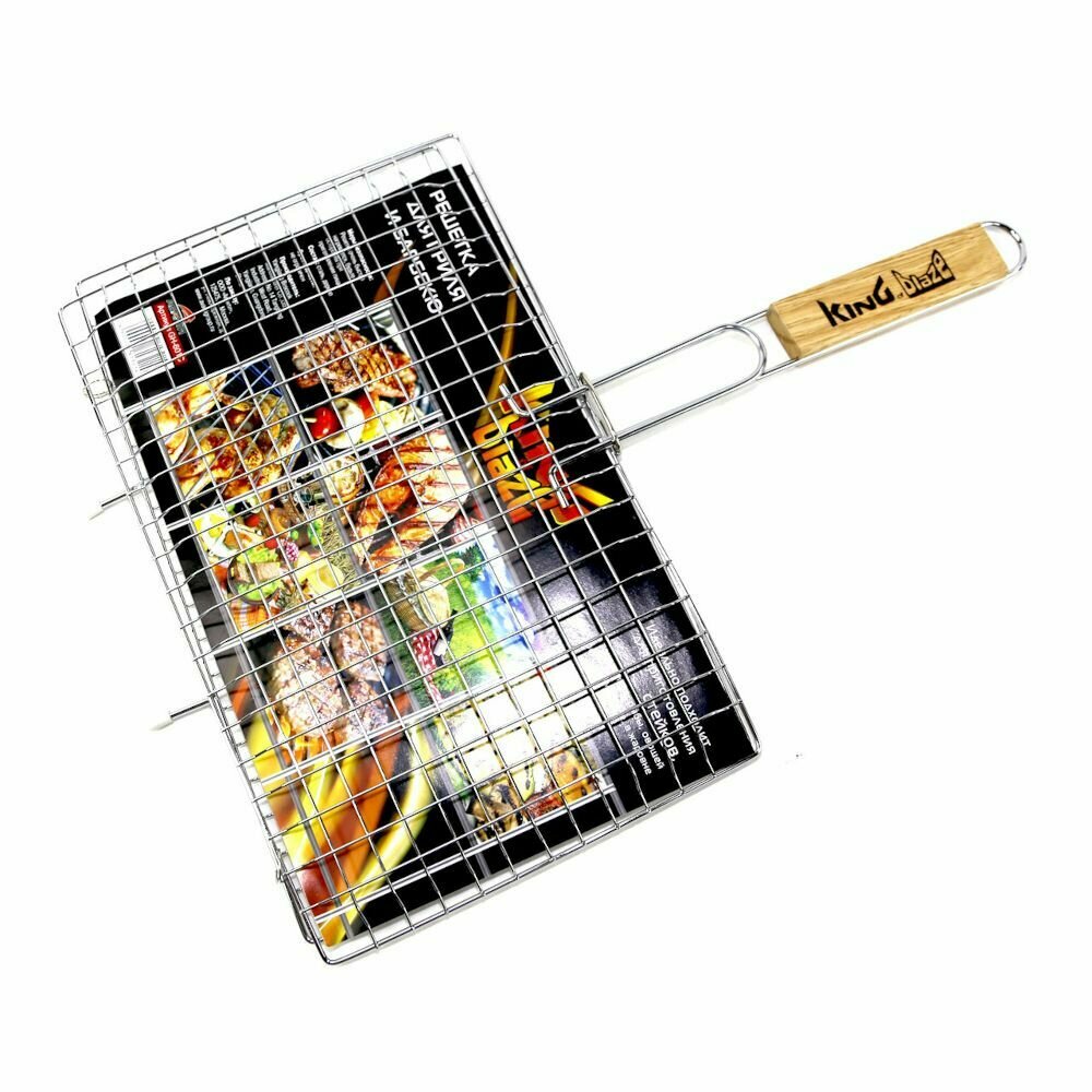 Решетка для гриля и барбекю KING of BLAZE плоская 340*220*22мм (GH-601c)