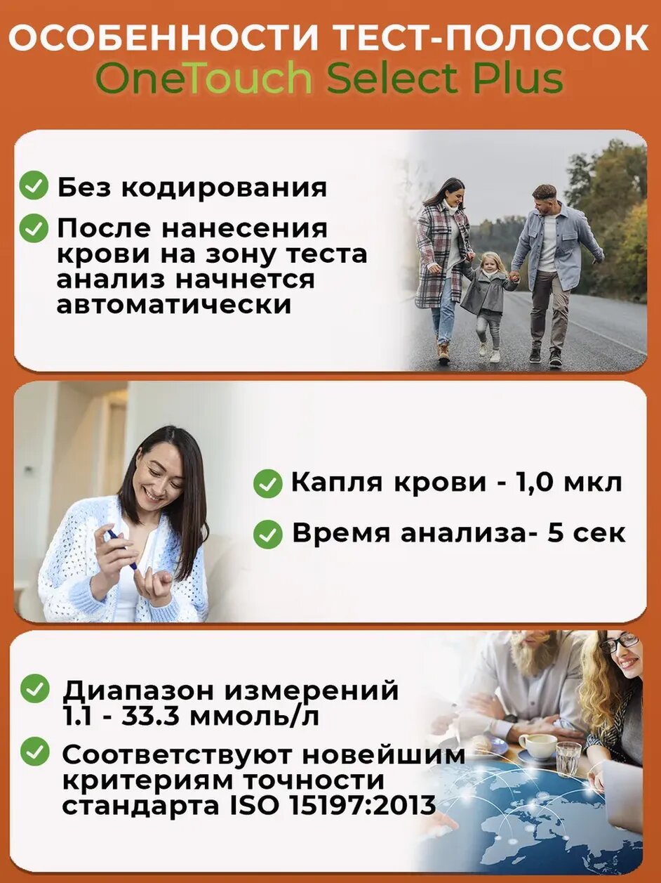 Картинки Тест-полоски для глюкометра OneTouch Select Plus №50 *5, 250 штук, 01.2026