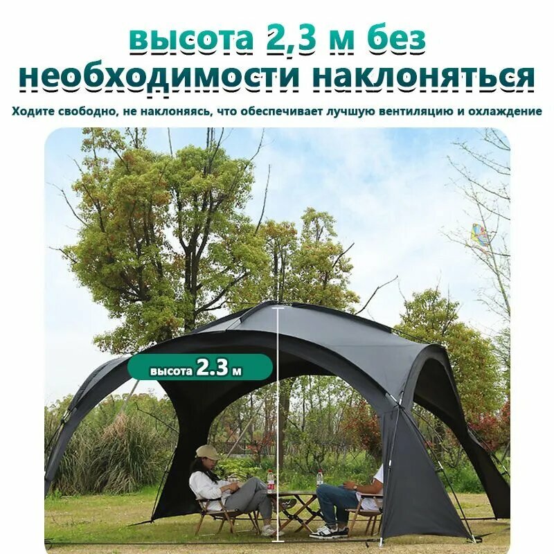 Тенты Для Бассейна Тент для бассейна Лотос, водонепроницаемый, 4,2 м х 4,2м, черный, Без занавеса