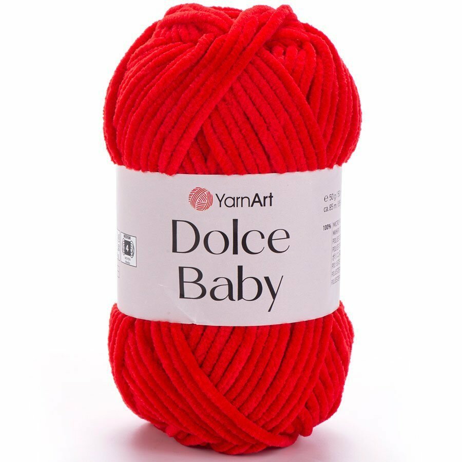 Пряжа Yarnart DOLCE BABY 748 алый (5 мотков)