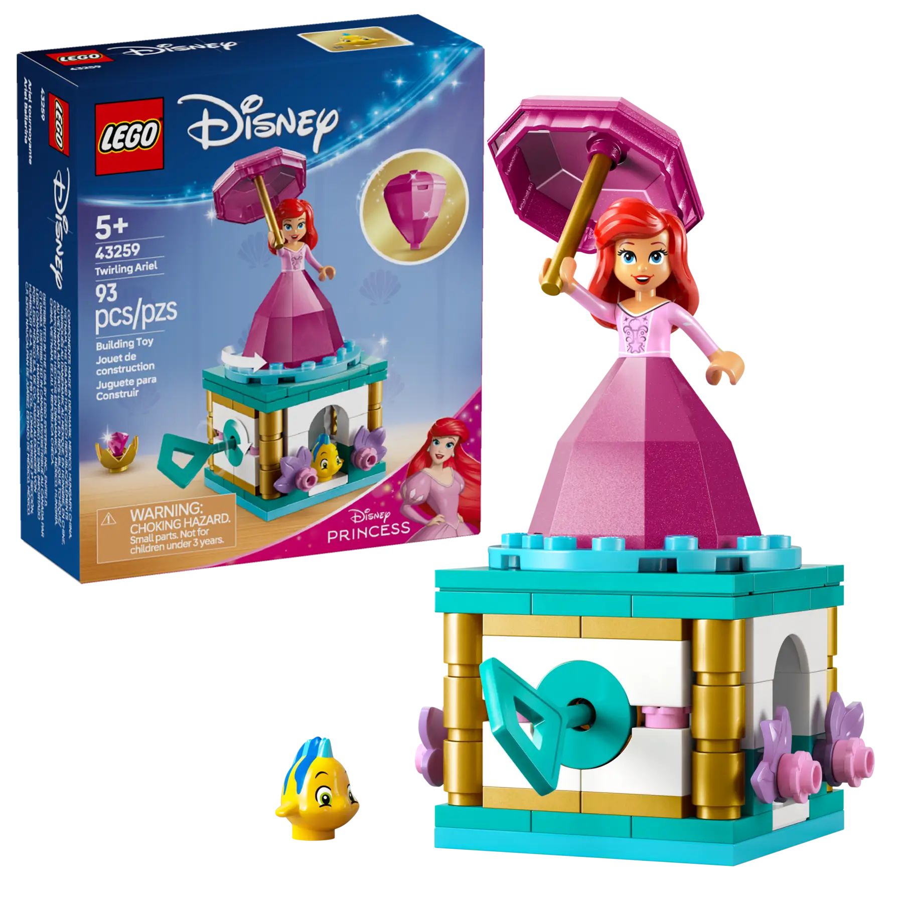 Конструктор LEGO Disney (43259), Вращающаяся Ариэль, 93 деталей
