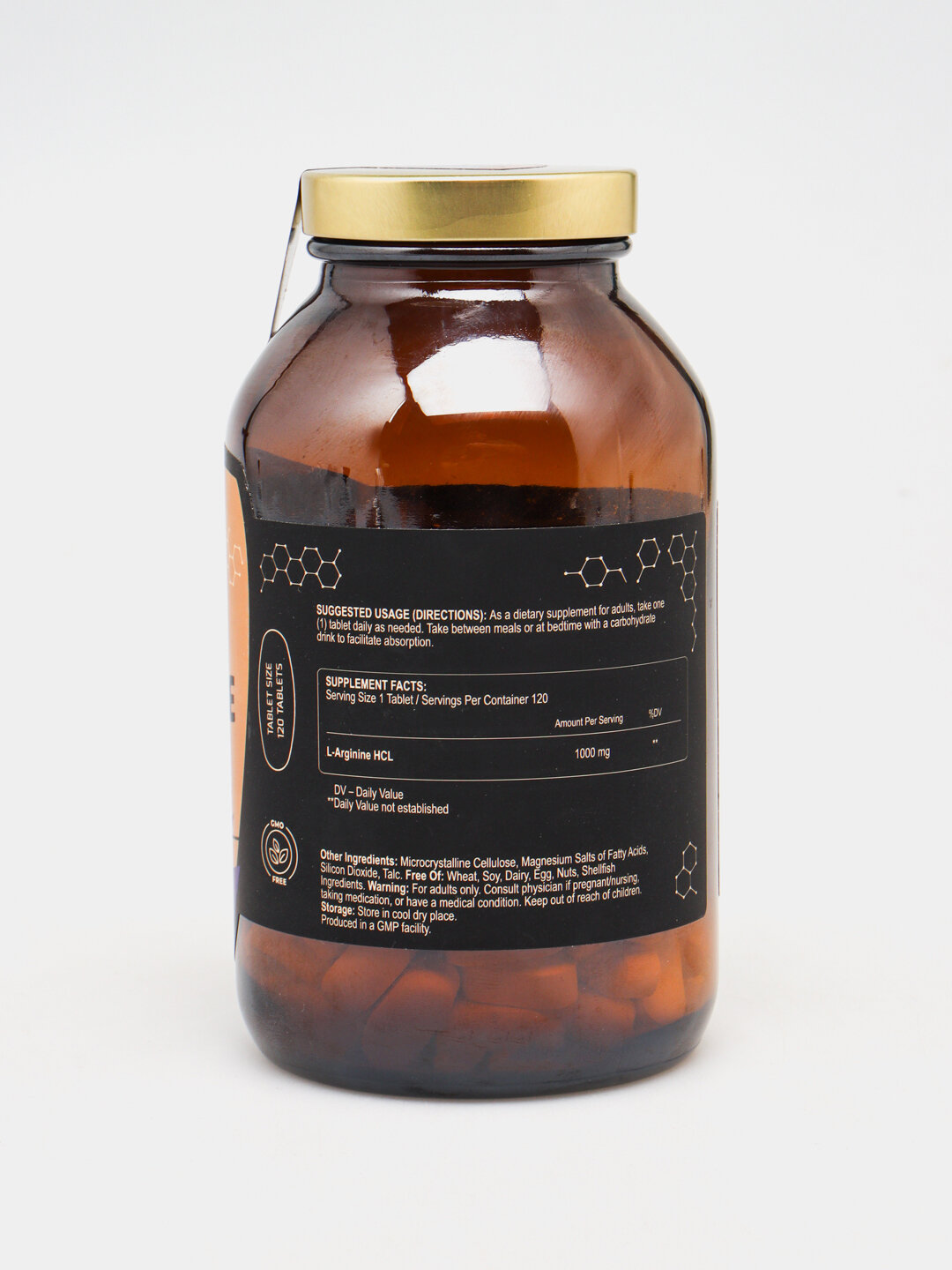 Л Аргинин (Аргинин) Arginin 1000 mg, 120 табс FUELUP аргинин — фото 1