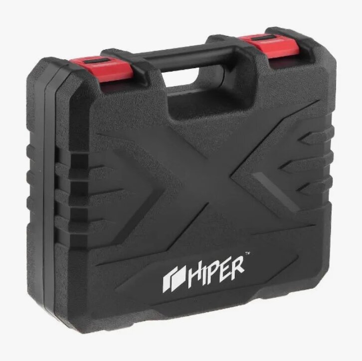 Дрель-шуруповёрт HIPER HCD12B, с подсветкой, 12В, 2 аккумулятора, пластиковый кейс — фото 1
