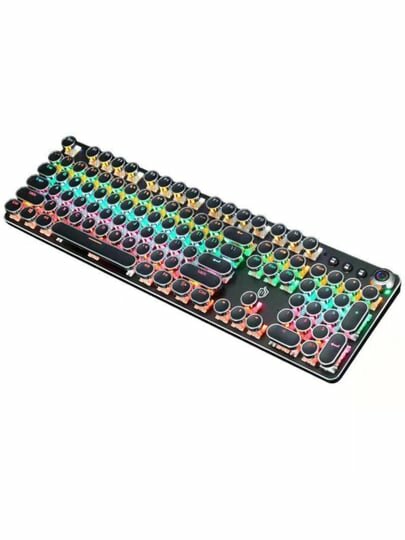 Игровая механическая клавиатура, металлическая основа, с RGB подсветкой, 104 клавиши — фото 1