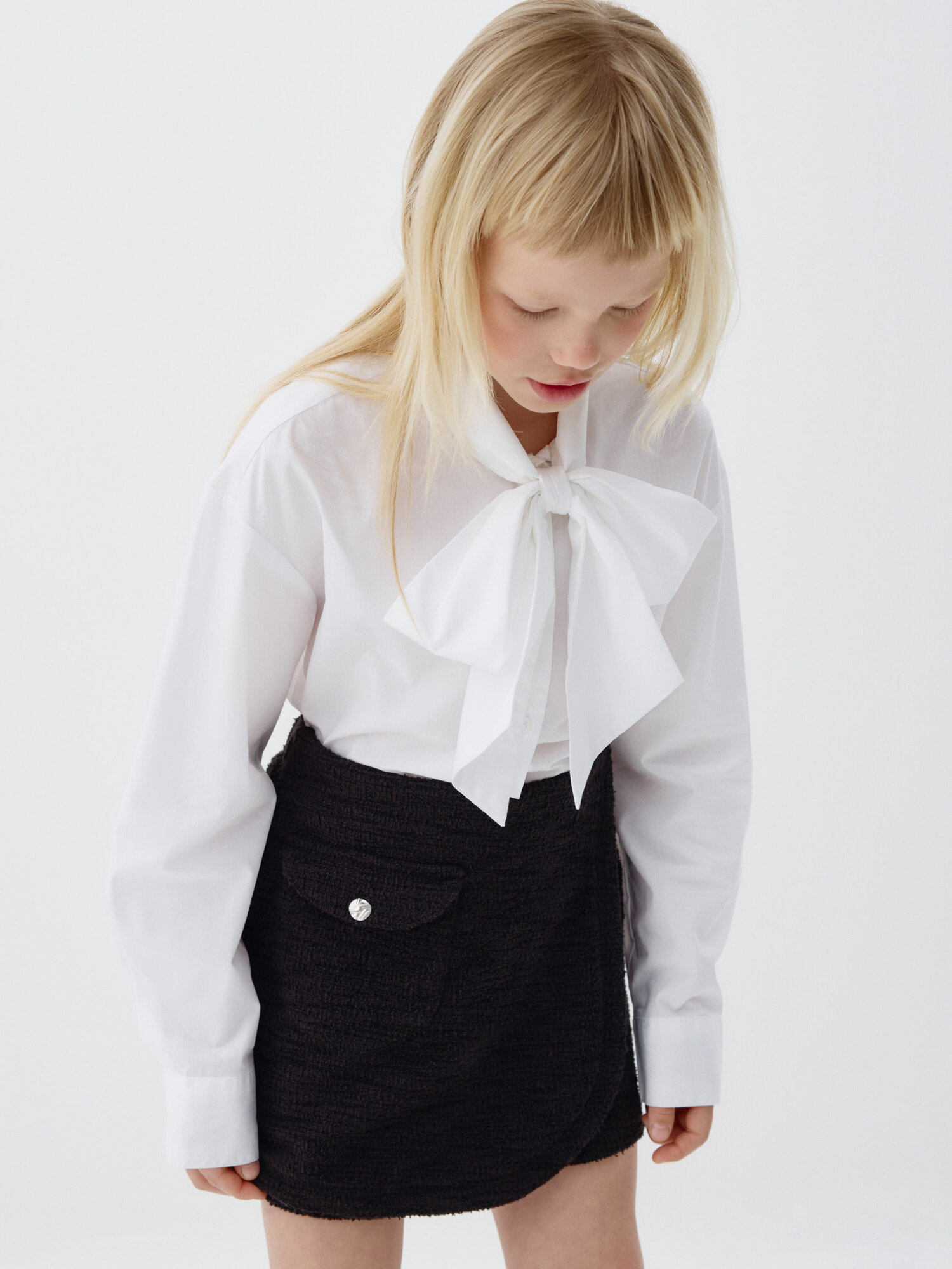 Школьная блуза Sela размер 152 белый