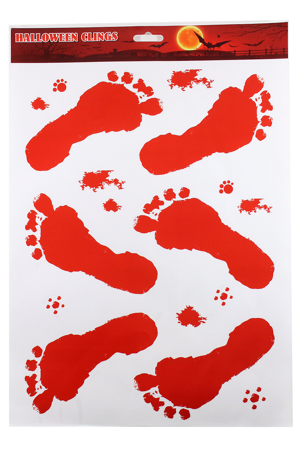 Наклейки ГК Сфера "Кровавые следы", для Хэллоуина, размер 44x31 см