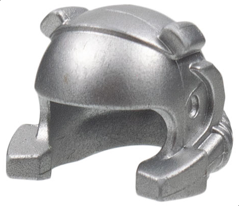 Minifigure, Headgear Helmet with Breathing Apparatus and Headlights, 30325 Metallic Silver U