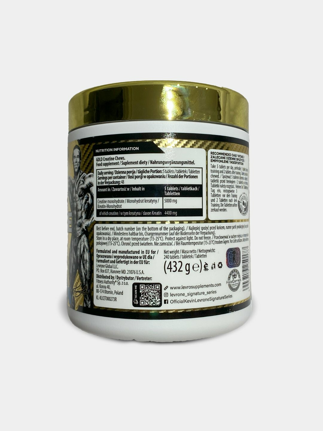 Жевательный креатин Gold Creatine Chews Kevin Levrone, 240 таблеток — вкус экзотики + сила железа! — фото 1