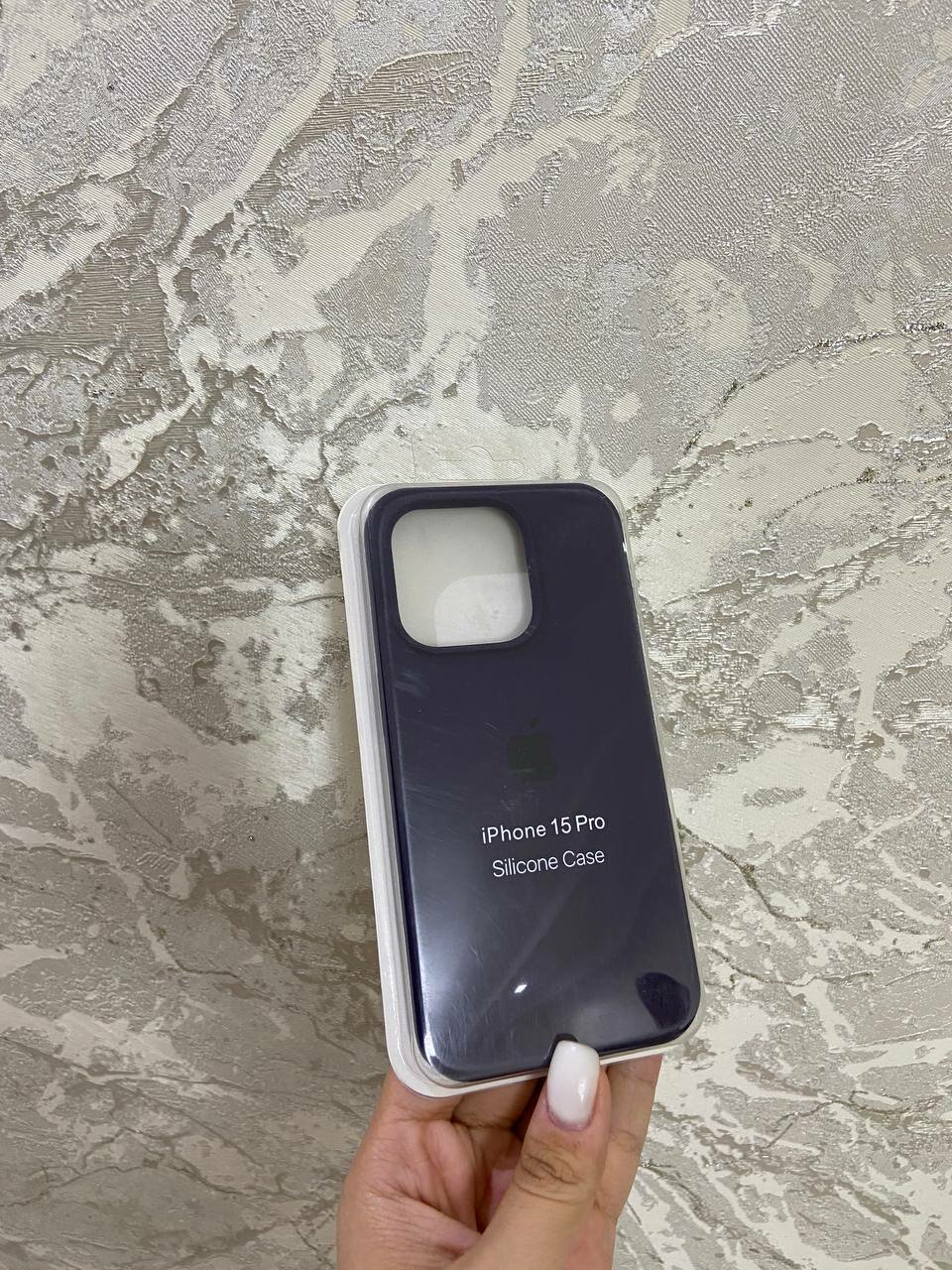 Чехол "Фиолетовый " для iPhone 15 Pro, силиконовый, противоударный — фото 1