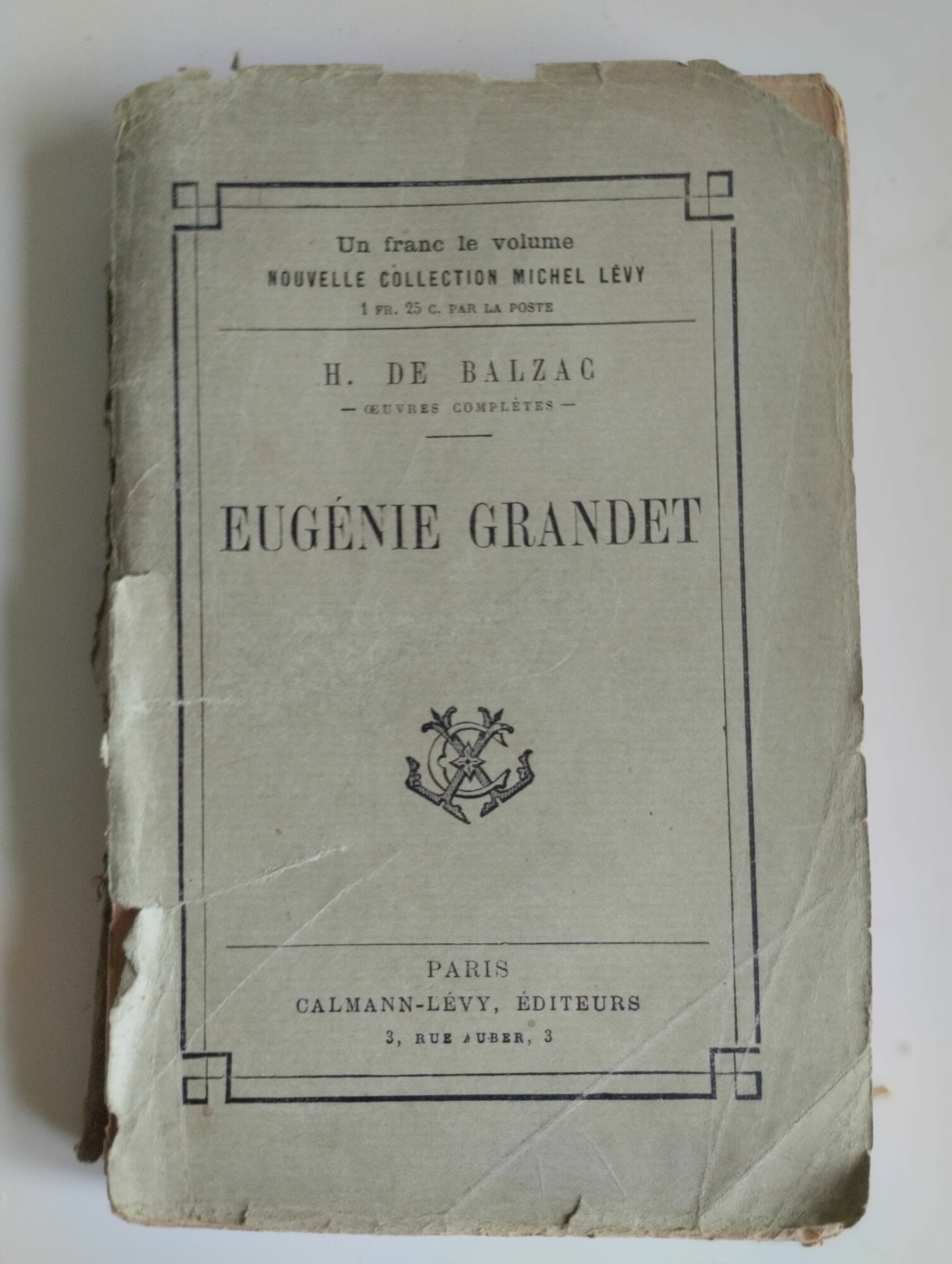 H.De. Balzac. Eugenie Grandet / Евгения Гранде. 1914 год (книга на французском языке)