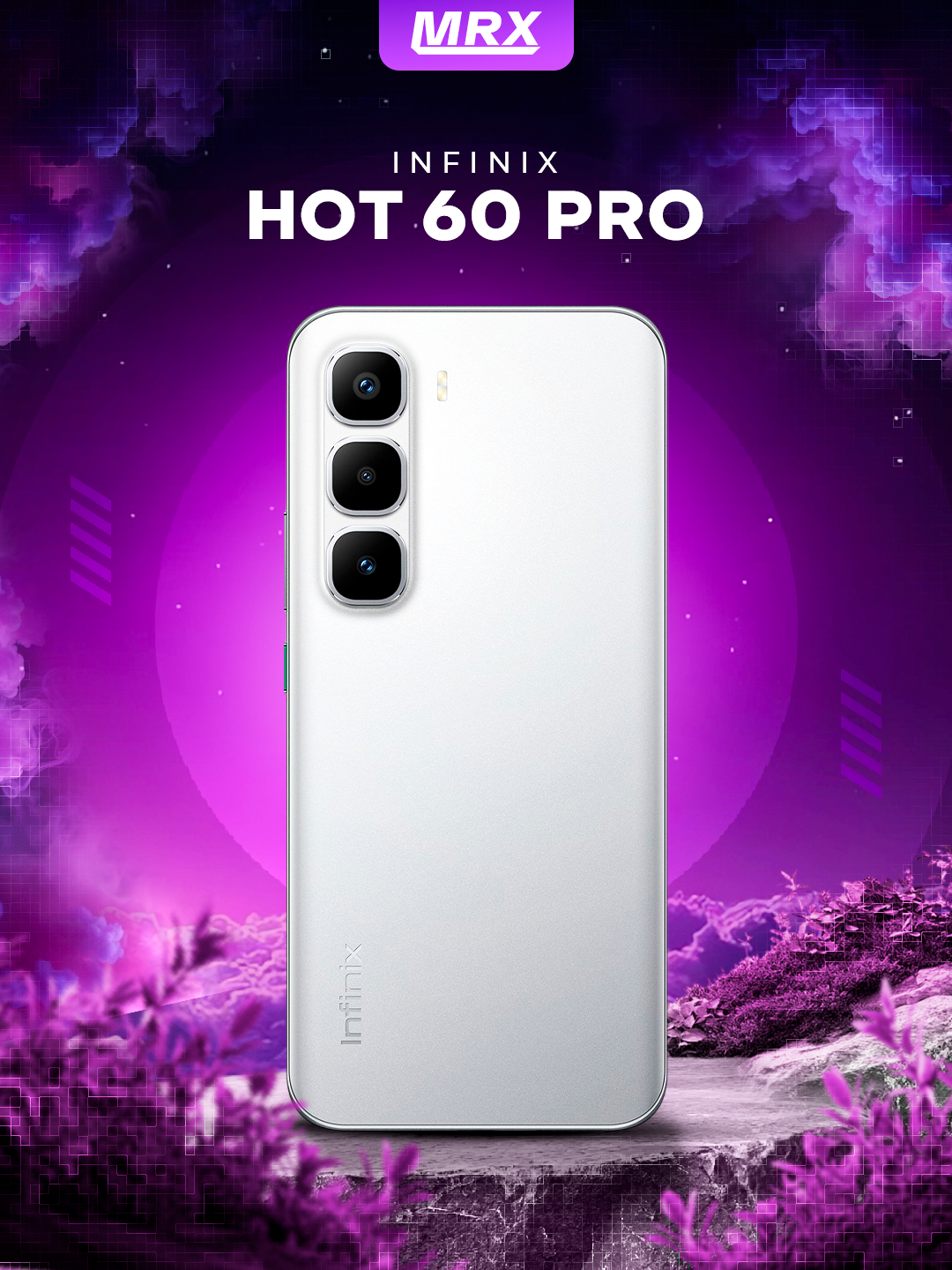 Смартфон Infinix HOT 60 Pro, 8ГБ/256ГБ, AMOLED, Android, NFC, Bluetooth, GPS, 5600мАч, 6,78", камера 50 МП